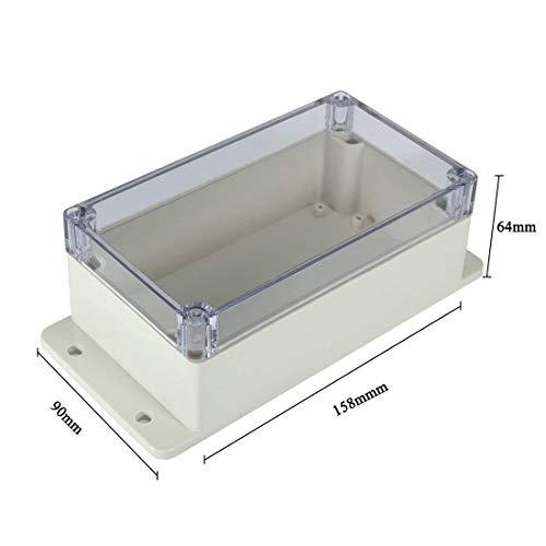 クリアカバー ジャンクションボックス IP65 防水 ABS プロジェクトケース エンクロージャー 壁用マウントパネル付き 並行輸入品 【Nineleaf】