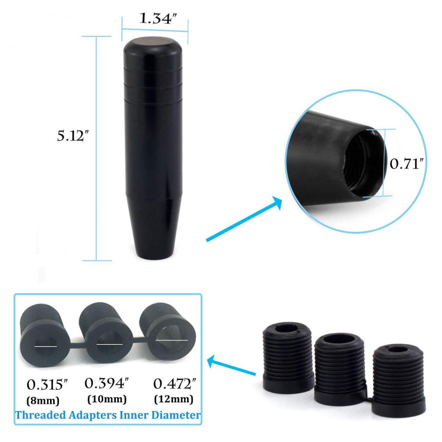 【並行輸入品】Thruifo 5.1インチ 加重ギアノブ シフターヘッド アルミ合金カースティックシフトハンドル ほとんどのマニュアルオートマテ_3
