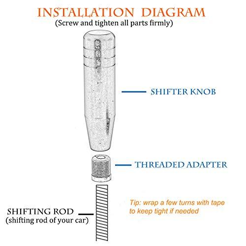 【並行輸入品】Thruifo 5.1インチ 加重ギアノブ シフターヘッド アルミ合金カースティックシフトハンドル ほとんどのマニュアルオートマテ_7