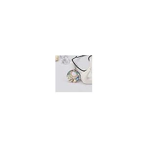【並行輸入品】YAZILIND Sea Abalone Shell Pendant Necklace Alloy Hollow Curb Ch_5