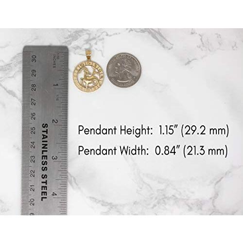 【並行輸入品】CaliRoseJewelry 14Kイエローゴールド 星座ペンダントネックレス CaliRoseJewelry 14k Yellの画像