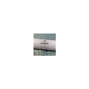 【並行輸入品】Keith Jack Jewelry、細いケルト十字架ネックレス、スターリングシルバー&10Kゴールド Keith Jack Jeの画像
