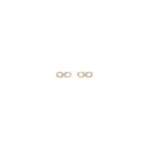 【並行輸入品】FB Jewels 14K Rose Gold Pair Polished Infinity Earrings With Bacの画像