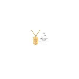 【並行輸入品】JHoly メンズ ステンレススチール ドッグタグ ペンダント ニーバーの祈り ネックレス 神の刻印 物を受け入れる静けさ Men_8