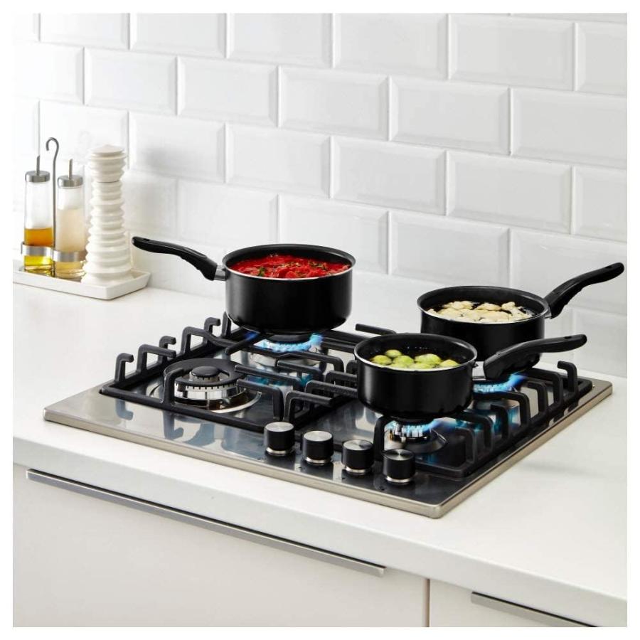 【並行輸入品】KAVALKADソースパン3個セットブラック KAVALKAD Saucepan set of 3 blackの画像