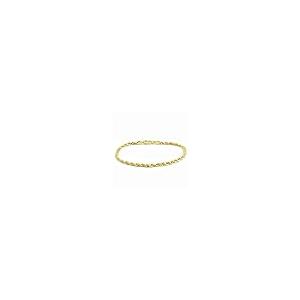 【並行輸入品】Nuragold 14K イエローゴールド 2mm ソリッドロープチェーン ダイヤモンドカットリンクブレスレットまたはアンクレットの画像