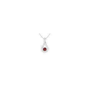 【並行輸入品】ダイアモンド ナチュラル & 認定宝石 & ダイヤモンド ドロップ ネックレス 14K ホワイトゴールド | SI1 SI2 品質の画像