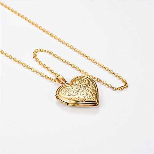 【並行輸入品】レディース ガールズ ロケットネックレス プラチナ 18K ゴールド 写真を保持 チェーン 20インチ カスタマイズ可 ギフト カの画像