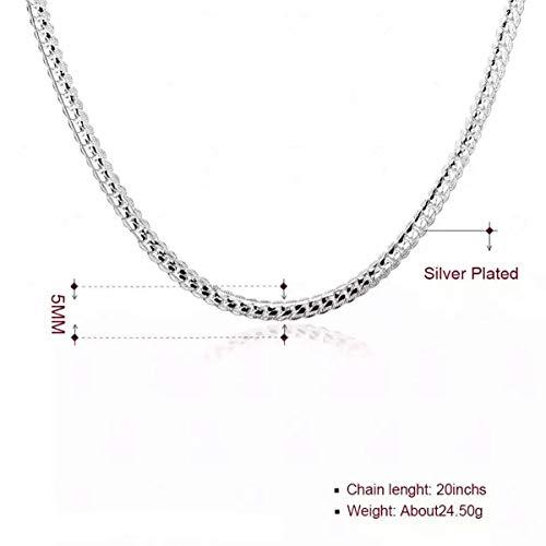 【並行輸入品】Ccy trendy 5mm 18 inches 925 Sterling Silver Plated Chain Neckla_7