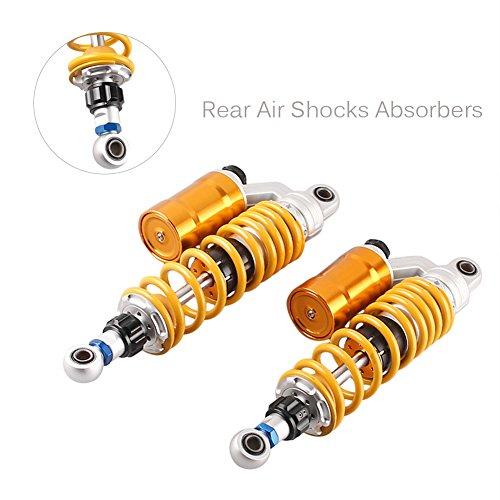 【並行輸入品】Mallofusa 330mm 13Inch Motorcycle Air Shock Absorbers Adjustableの画像