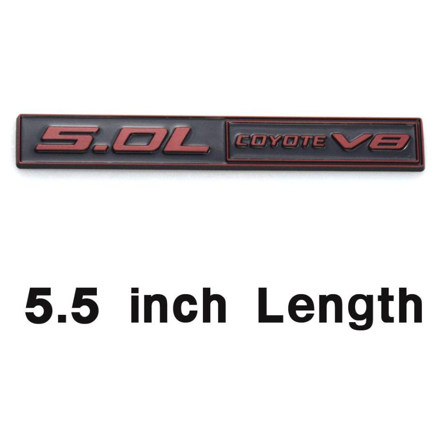 【並行輸入品】5.0L Coyote V8 胸章 3D 金属元素 刈り込み どろ除け 引っ掛かり ブート 胸章 デカール ステッカー 取り替えっこ用