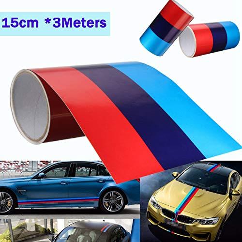 【並行輸入品】AutoE 3 Meters M Colored Stripe Car Hood Roof Sticker Vinyl Decaの画像