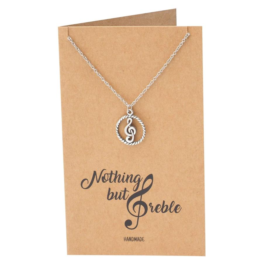 【並行輸入品】Quan Jewelry ミュージカルネックレス ミュージシャンへのギフトに Gクレフノート 音楽教師 ペンダントチャーム 音楽愛_3