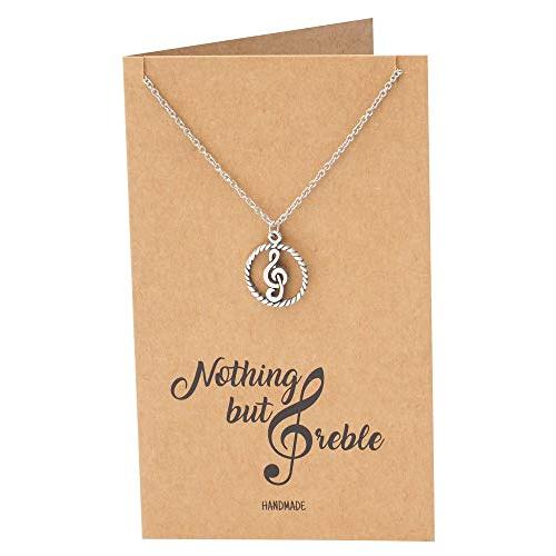 【並行輸入品】Quan Jewelry ミュージカルネックレス ミュージシャンへのギフトに Gクレフノート 音楽教師 ペンダントチャーム 音楽愛_4
