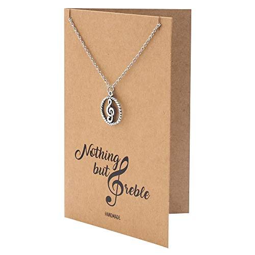 【並行輸入品】Quan Jewelry ミュージカルネックレス ミュージシャンへのギフトに Gクレフノート 音楽教師 ペンダントチャーム 音楽愛_7