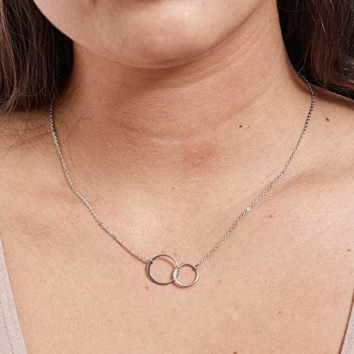 【並行輸入品】親愛なる彼女へのアバネックレス：記念日、バレンタインデー、2つの非対称のサークル Dear Ava for Girlfriend_7