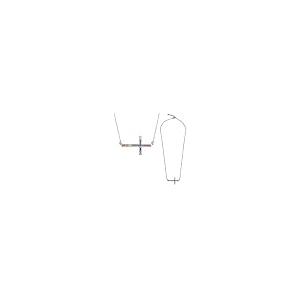 【並行輸入品】SURANO DESIGN JEWELRY スターリングシルバー ネックレス レインボー マルチカラー CZ ストーン 横向き クの画像