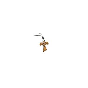 【並行輸入品】MedjugorjeStoneGifts オリーブウッドタウクロスペンダント カトリックネックレス 調節可能なコード付き Medj_8