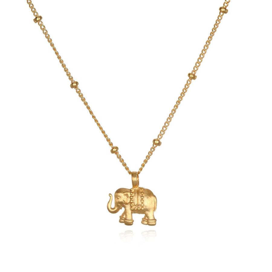 【並行輸入品】Satya Jewelry レディース ゴールドエレファントペンダント 16インチネックレス フリーサイズ Satya Jewel