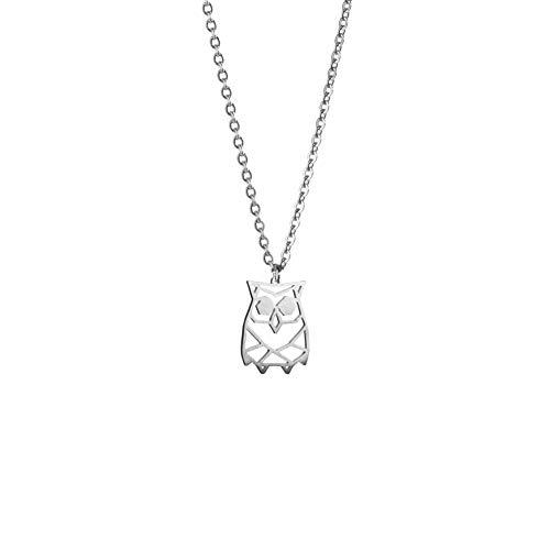 【並行輸入品】[La Menagerie] ふくろう シルバー925 ネックレス オリガミアニマルジュエリー ジオメタリック 銀メッキ La M_1