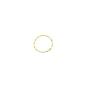 【並行輸入品】14K ソリッドイエローまたはホワイトゴールド 4.5mm ダイヤモンドカット オルタネイト クラシック メンズ フィガロチェーンの画像
