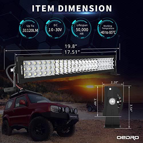 【並行輸入品】OEDRO 22Inch LED Light Bar Curved 520W Triple Rows Work Light Sp_4
