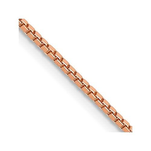 【並行輸入品】14K ローズゴールド 1.10mm ボックスリンクチェーンネックレス メンズ レディース, 金属, Diamond2Deal 1の画像