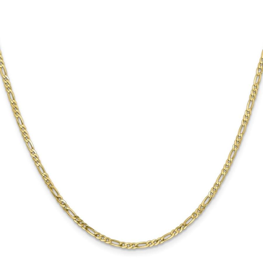 【並行輸入品】10k イエローゴールド 2.2mm フィガロリンクブレスレット Diamond2Deal 10k Yellow Gold 2.2の画像