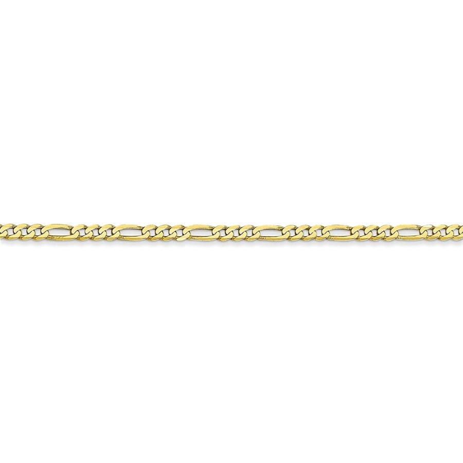 【並行輸入品】10k イエローゴールド 2.2mm フィガロリンクブレスレット Diamond2Deal 10k Yellow Gold 2.2の画像