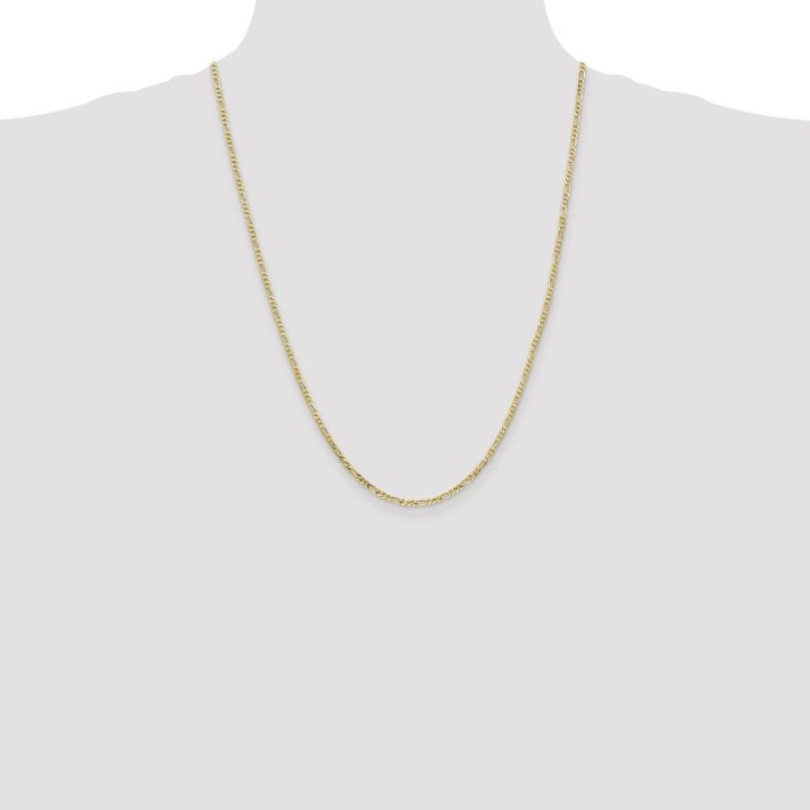 【並行輸入品】10k イエローゴールド 2.2mm フィガロリンクブレスレット Diamond2Deal 10k Yellow Gold 2.2の画像