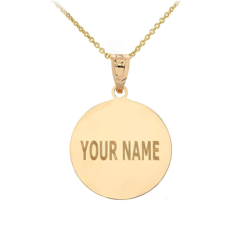 【並行輸入品】スポーツチャーム 14K イエローゴールド カスタマイズサッカーボールネックレス 名前と番号付き Sports Charms Ceの画像
