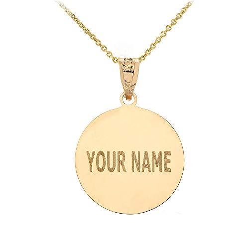 【並行輸入品】スポーツチャーム 14K イエローゴールド カスタマイズサッカーボールネックレス 名前と番号付き Sports Charms Ceの画像