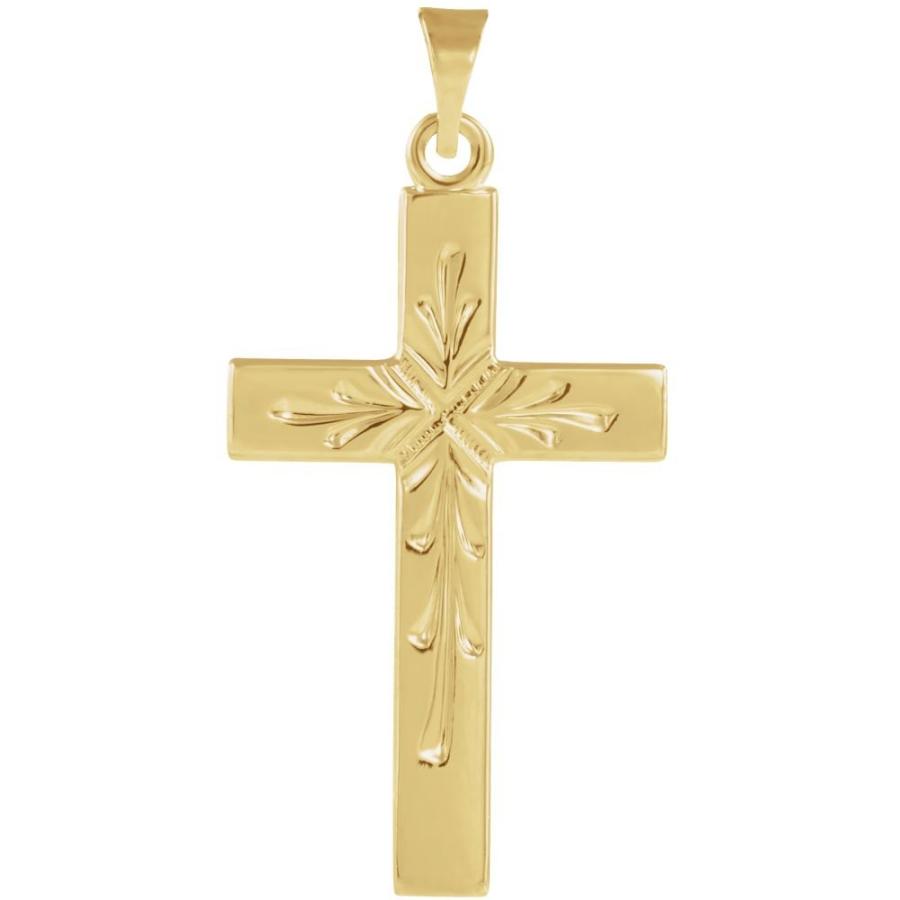 【並行輸入品】14Kイエローゴールドクロスペンダント ネックレス用 Diamond2Deal 14k Yellow Gold Cross Penの画像