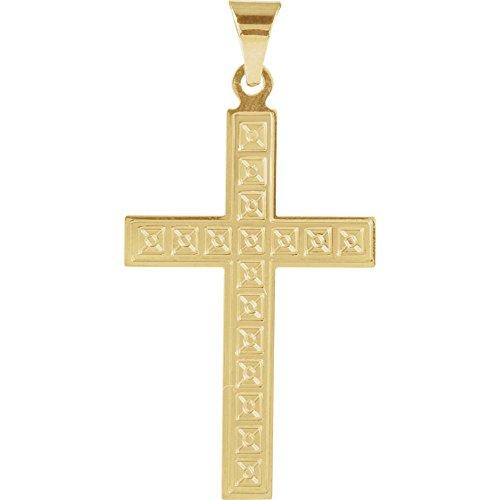 【並行輸入品】14Kイエローゴールドクロスペンダント ネックレス用 Diamond2Deal 14k Yellow Gold Cross Penの画像