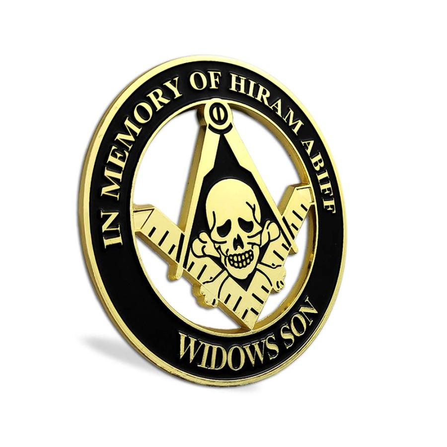【並行輸入品】Masonic Widows Son カーエンブレム Hiram Abiff メイソンデカール Masonic Widows Soの画像