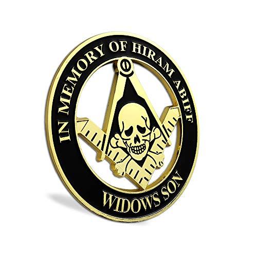【並行輸入品】Masonic Widows Son カーエンブレム Hiram Abiff メイソンデカール Masonic Widows Soの画像