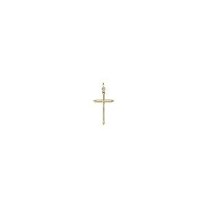 【並行輸入品】Diamond2Deal 14K イエローゴールド 25x15mm クロスペンダントネックレス レディース, 金属 Diamondの画像