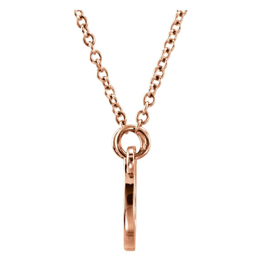 【並行輸入品】Diamond2Deal 14K 18Kゴールドまたはスターリングシルバー 小さな豪華な蹄鉄ペンダント 16 18インチ ネックレの画像