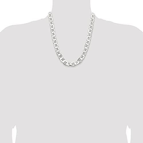 【並行輸入品】925 Sterling Silver 11.5mm Anchor Chain Necklace Pendant Charm Fの画像