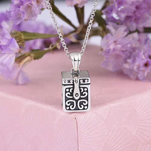 【並行輸入品】JXJL シルバーロケット 骨壺ペンダントネックレス クラシックな天使の祈りの箱 愛する人の遺灰用骨つぼ 心にいつも思い出ジュエリ_7