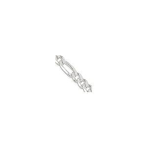 【並行輸入品】925スターリングシルバー 9.5mm パブ フラットリンク フィガロチェーンネックレス 22インチ ペンダントチャーム ファインの画像