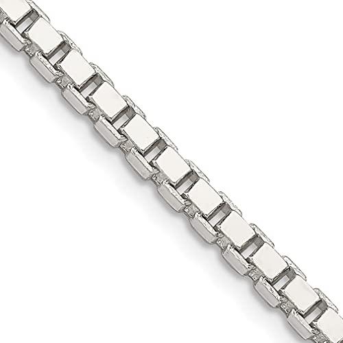 【並行輸入品】925 Sterling Silver 3.25mm Box Chain Necklace Pendant Charm Fine_1