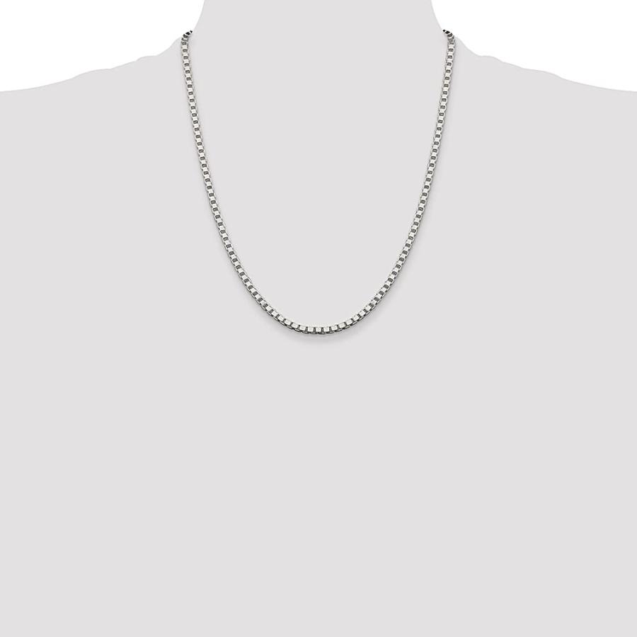 【並行輸入品】925 Sterling Silver 3.25mm Box Chain Necklace Pendant Charm Fine_3