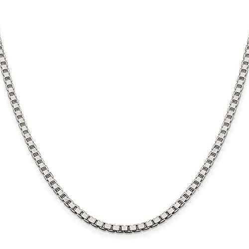【並行輸入品】925 Sterling Silver 3.25mm Box Chain Necklace Pendant Charm Fine_7