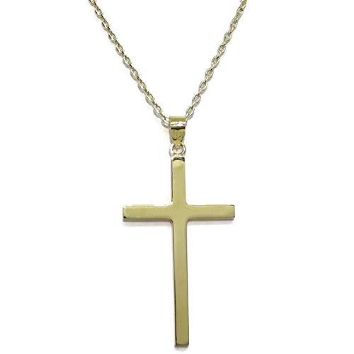 【並行輸入品】Never Say Never Large 18k Yellow Gold Cross, 3.2cm high by 2cm wの画像