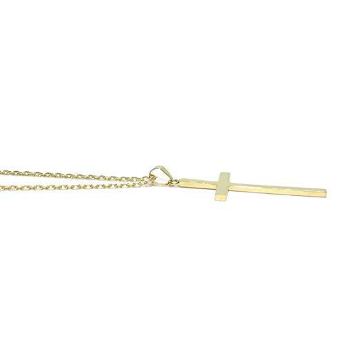 【並行輸入品】Never Say Never Large 18k Yellow Gold Cross, 3.2cm high by 2cm wの画像