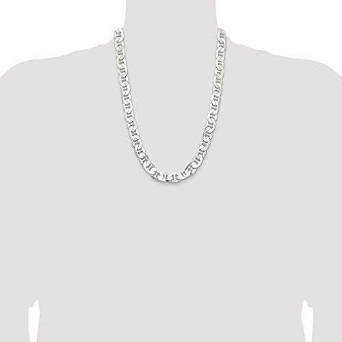 【並行輸入品】925スターリングシルバー 11.5mm アンカーチェーンネックレス ペンダントチャーム ファインジュエリー 女性へのギフトに,の画像