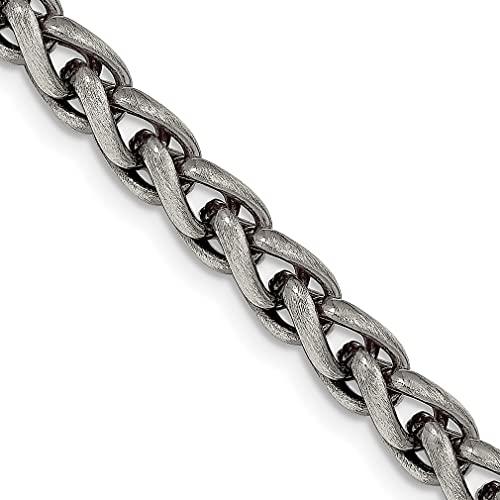 【並行輸入品】925 Sterling Silver Vintage 6mm Round Spiga Chain Necklace Pendaの画像