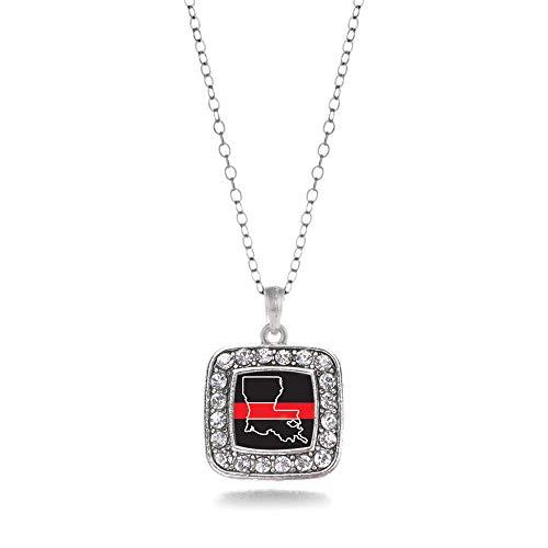 【並行輸入品】Inspired Silver シルバースクエアチャーム 18インチ ネックレス キュービックジルコニアジュエリー シルバー_1