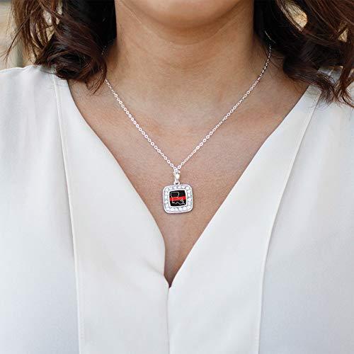 【並行輸入品】Inspired Silver シルバースクエアチャーム 18インチ ネックレス キュービックジルコニアジュエリー シルバー_4